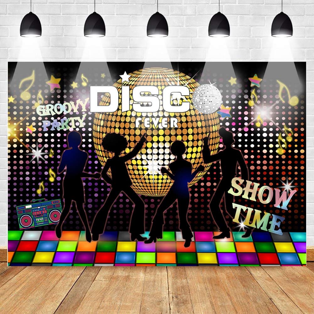 BALOO - Background - Mehofoto Disco Party Backdrop Neon Adults Scene Setters Party Decoration Birthday Event Banner Portrait Photo Studio Background (300x210cm Polyester)