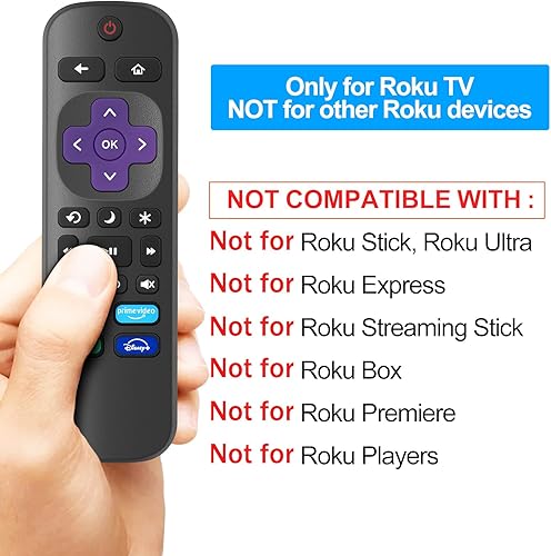 Miniatura 2 de Paquete de 2 controles remotos de repuesto para TV Roku TV, control remoto infrarrojo solo para TV, no para otros dispositivos Roku