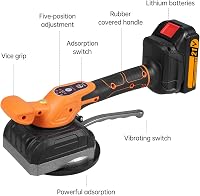 Vistreck Vezeték nélküli Csempelehúzó Vibráló Gép 21V 130mm Szívópohárrral 7