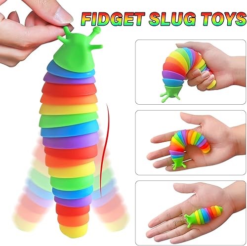 Miniatura 4 de ANLIOTO Paquete de 3 juguetes para la ansiedad juguetes sensoriales articulados en 3D juguete para la ansiedad de 3 tamaños flexible regalo para