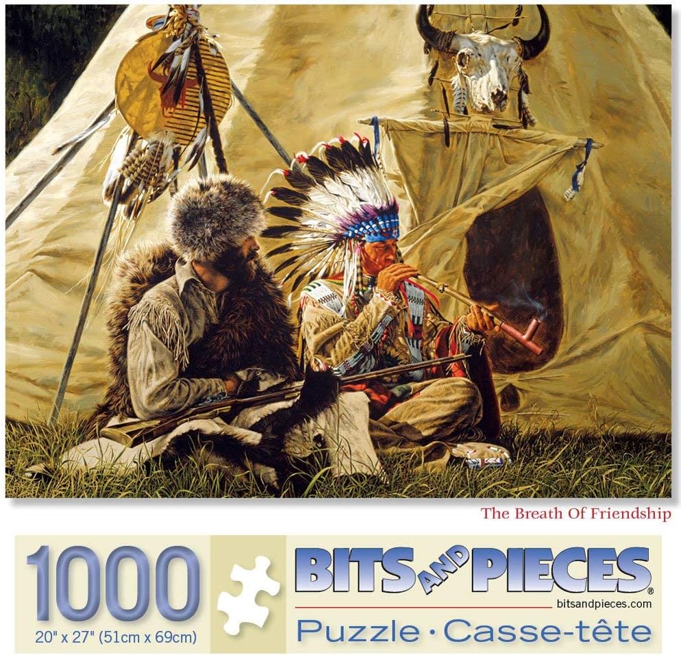 Bits and Pieces - 1000 Piece Jigsaw Puzzle for Adults - The Breath Of Friendship - 1000 pc Native American Jigsaw by Artist Paul Calle