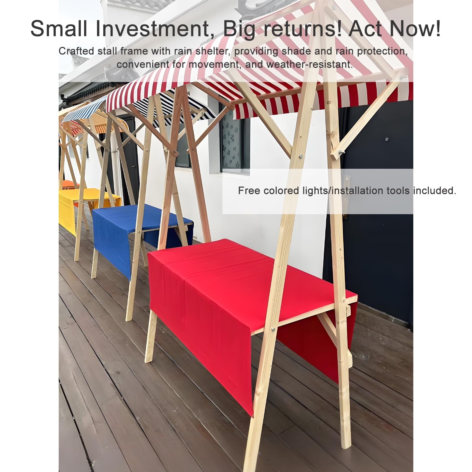 Carretti Del Cibo In Vendita Pieghevole Bancarelle Mercato Per Attività Commerciali All'aperto Con Tettoia, Scaffale Concessioni Da Strada(Green2,150cm/59in)