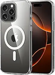Capa Mag-Safe para [iPhone 16 Pro MAX] Capinha Magnetica Premium com [Proteção de Câmera] Clear Case Transparente [Anti-Amarelamento], Compatível com MagSafe, Resistente a Riscos e Anti Impacto