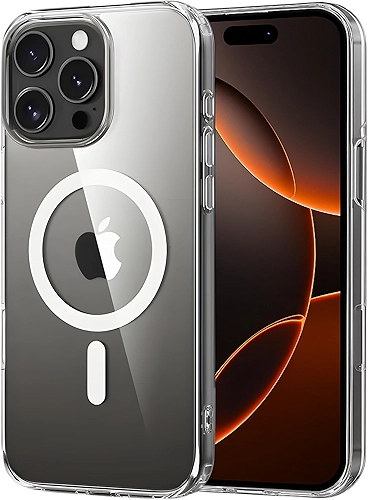 Capa Mag-Safe para [iPhone 16 Pro MAX] Capinha Magnetica Premium com [Proteção de Câmera] Clear Case Transparente [Anti-Amarelamento], Compatível com MagSafe, Resistente a Riscos e Anti Impacto