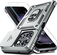 Vista 32 de Janmitta Compatible con Funda Moto G 5G 2024 con Cubierta Deslizante Integrada para Lente de Cámara + Protector de Pantalla + Soporte de Anillo