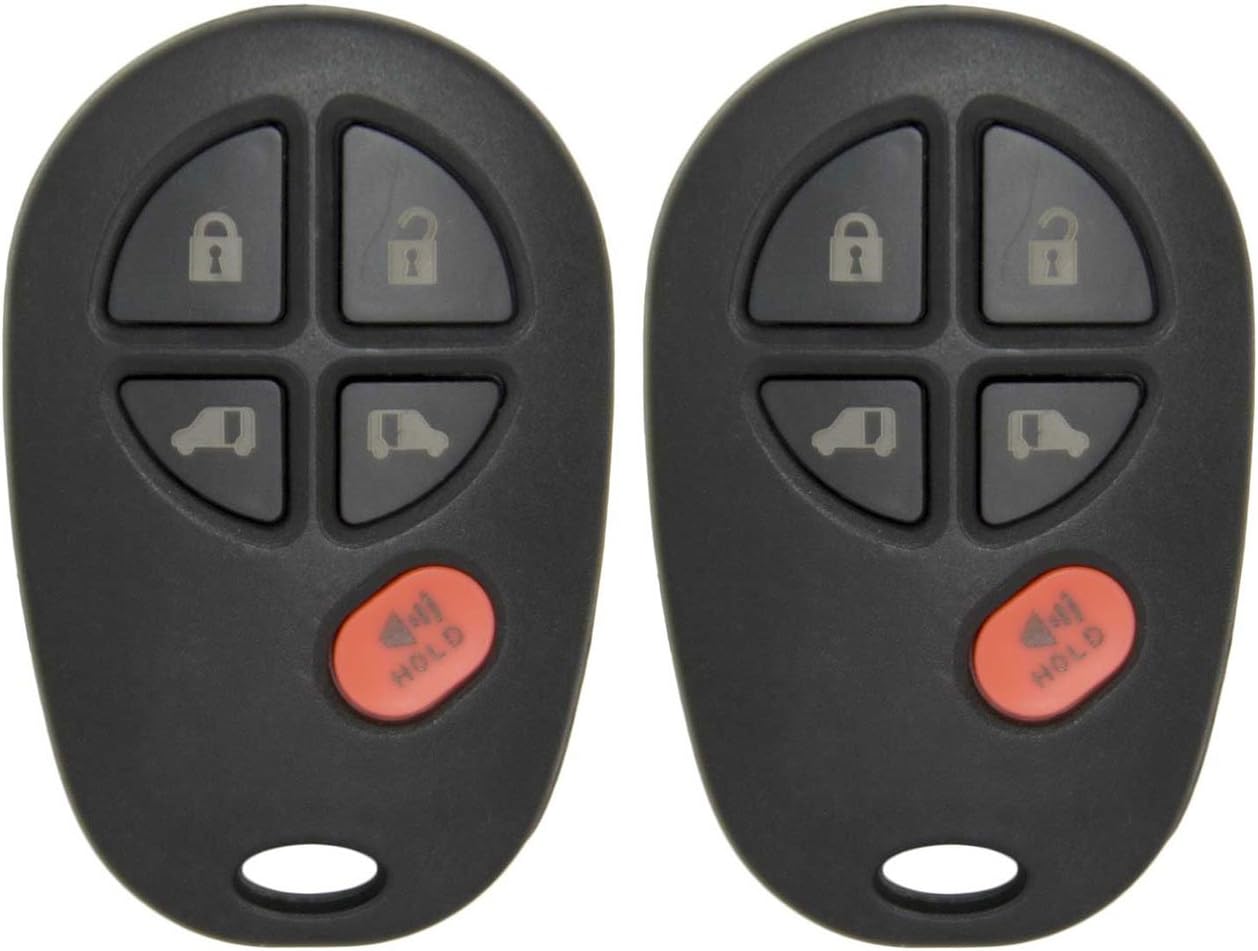 Keyless2Go Replacement for New Keyless Entry Remote Car Key Fob 5 Button FCC GQ43VT20T (2 Pack)