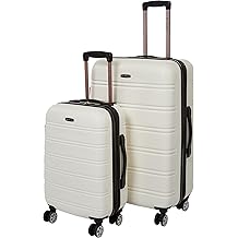 Melbourne Hardside Expandable Spinner Wheel Luggage, White, 2 Piece (20"/28")