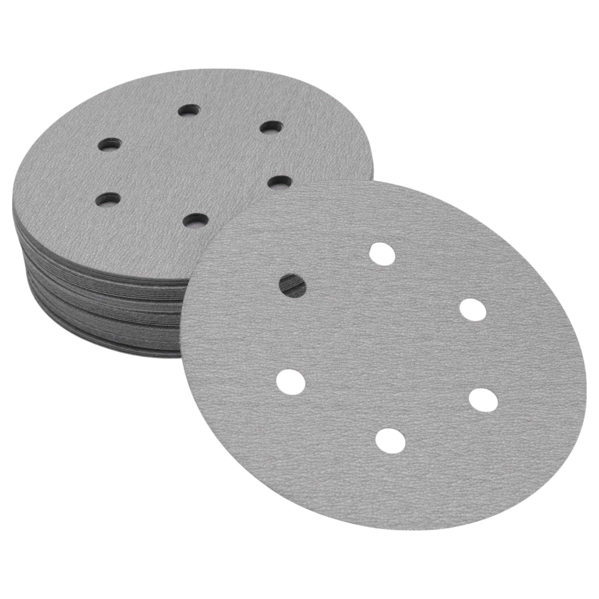 Hihaha Sandpaper Hook & Loop Sanding Sheets 150x150mm White 320 Grit Round Efficient Grinding and Polishing Automobile Manufacturing and Repair Woodworking