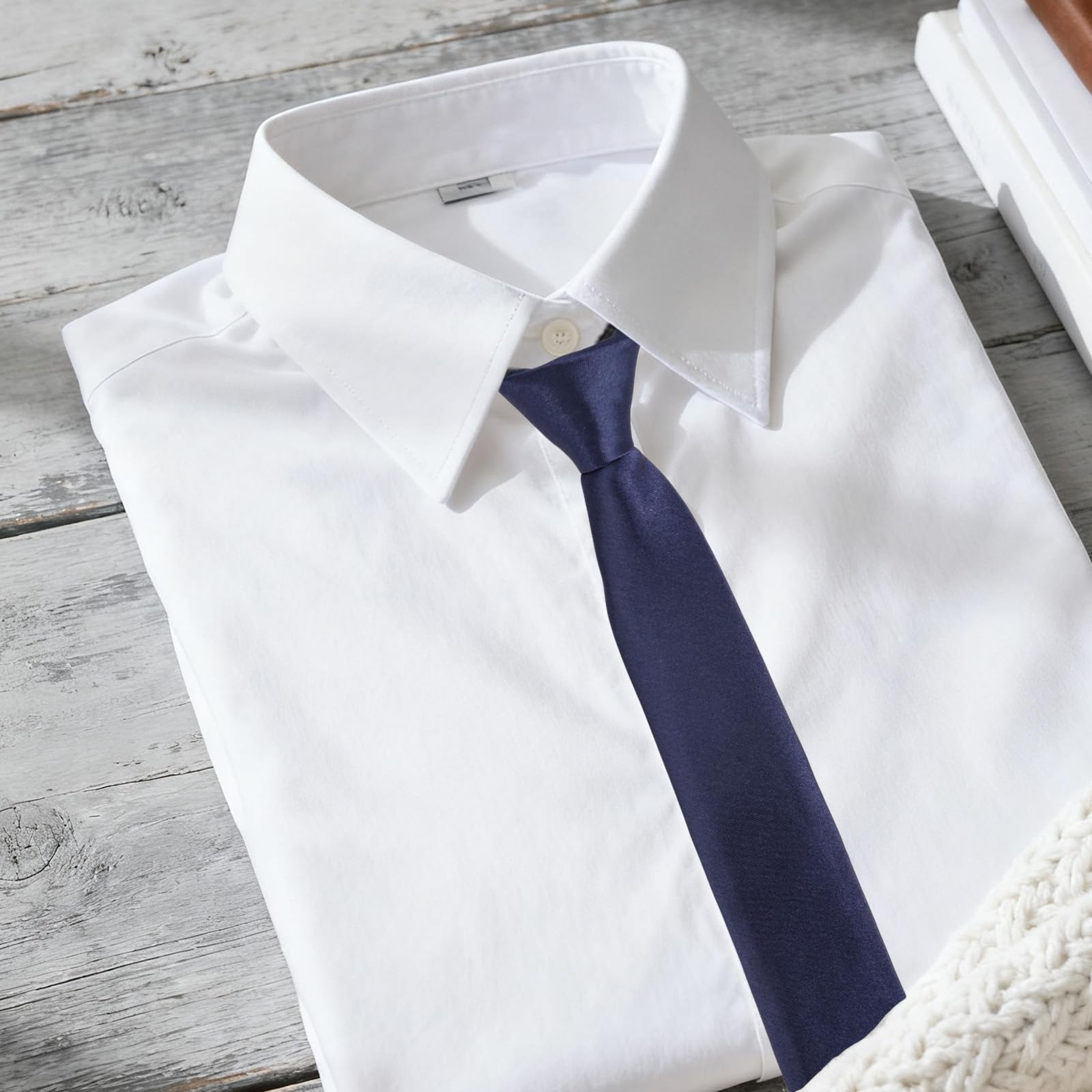 Corbata Niño, 38 x 5 cm Cómoda Tela de Seda con Clip para el Cuello Ideal para Cumpleaños Escuela Graduación