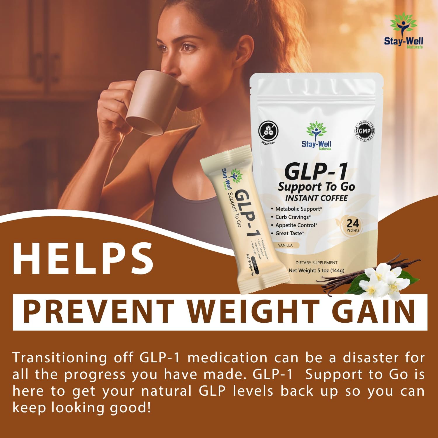 Slim Coffee Glp-1 Supplement | Glp 1 Booster To Control Appe...