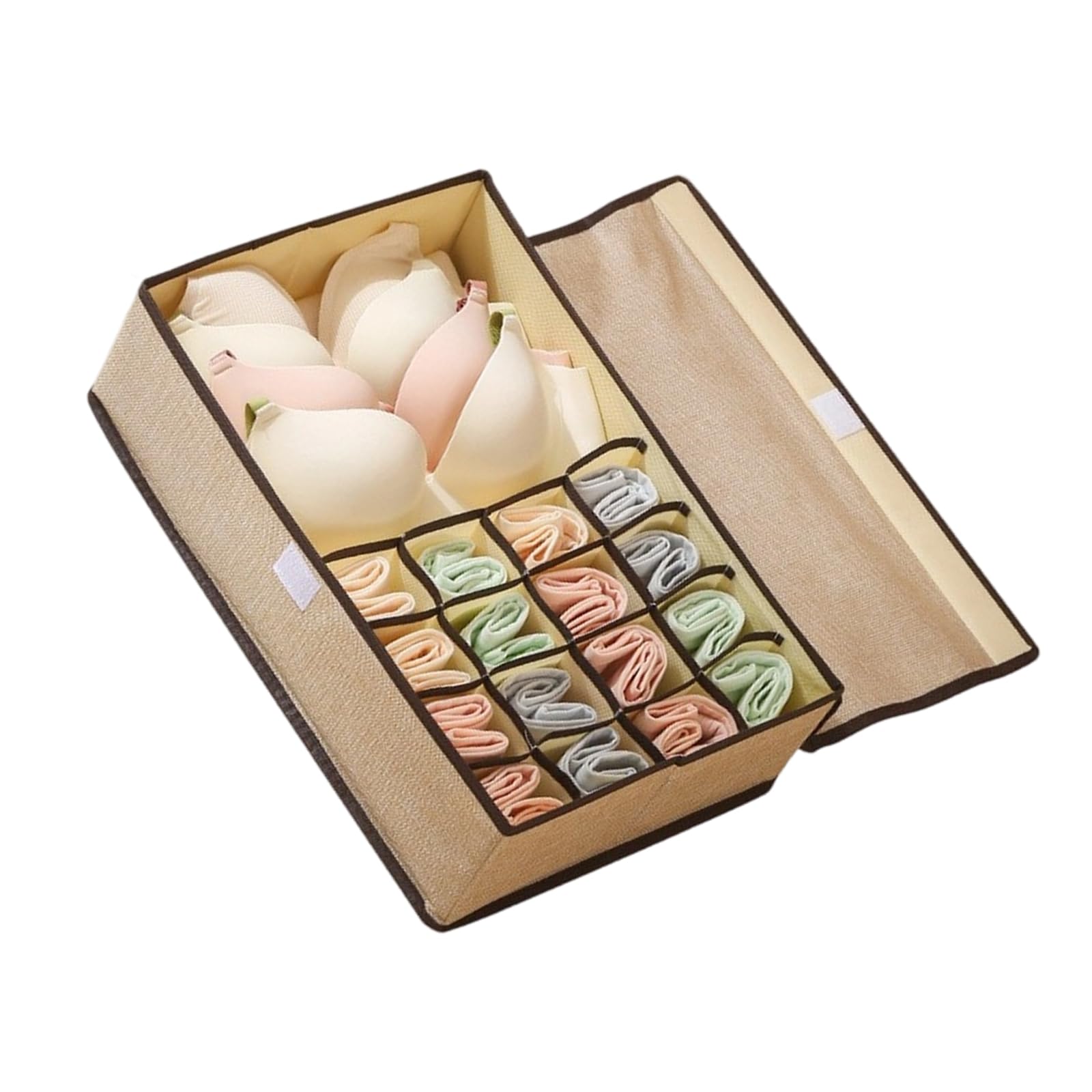 carotoe Portable Nonwoven Undergarment Box with Ventilated Panels for Compact Spaces Reinforced Structure Storage Box