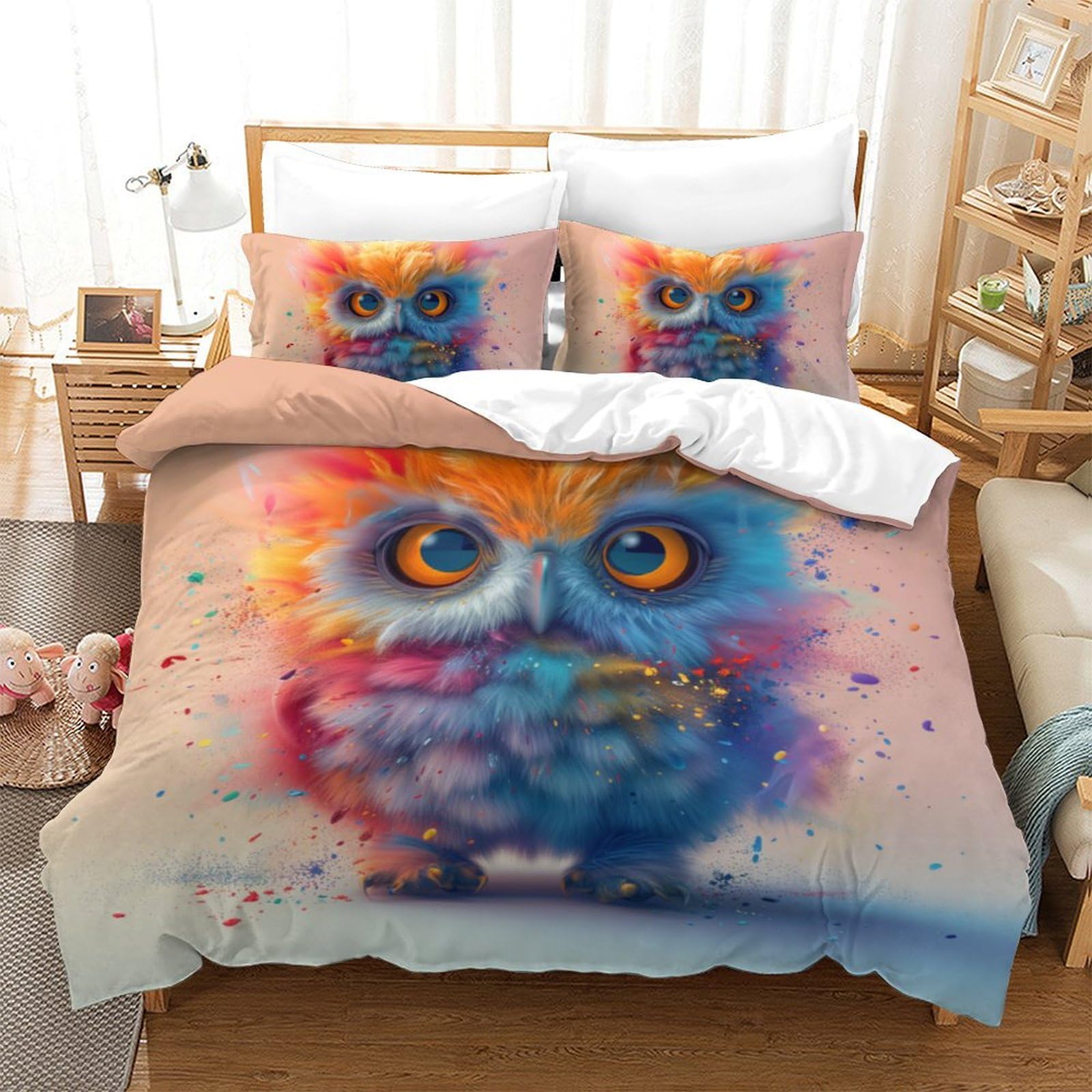 Housse de couette chouette 3D pour transformer la chambre des enfants