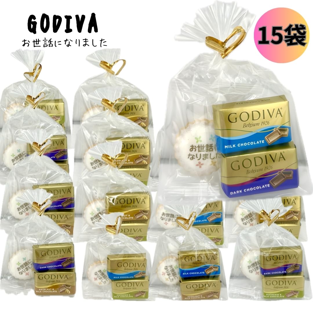 Amazon.co.jp: G0DIVA プチギフト チョコレート お世話になりました 15