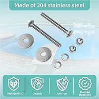 Vista 4 de NOVINO Diving Board Bolts Kit Replacement,Pool Diving Board Mounting Kit for DB-TB-M Inter-Fab Two Hole Residential,Includes Bolts/Washers/Nuts etc