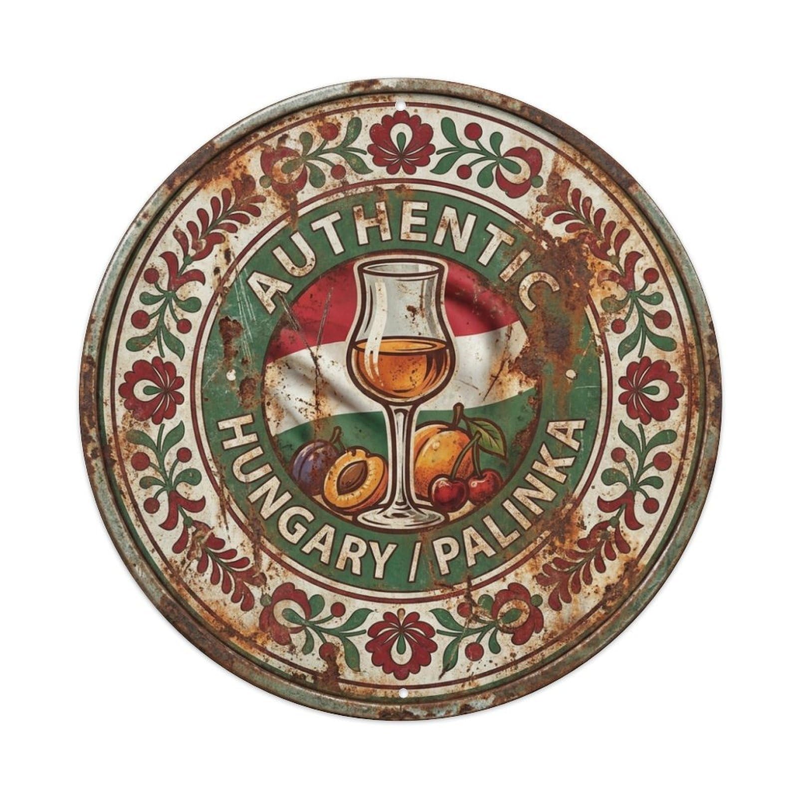 Olhnbad Style Hungary Travel Fruit Drink Beverage Cuisine Metal Tin Sign