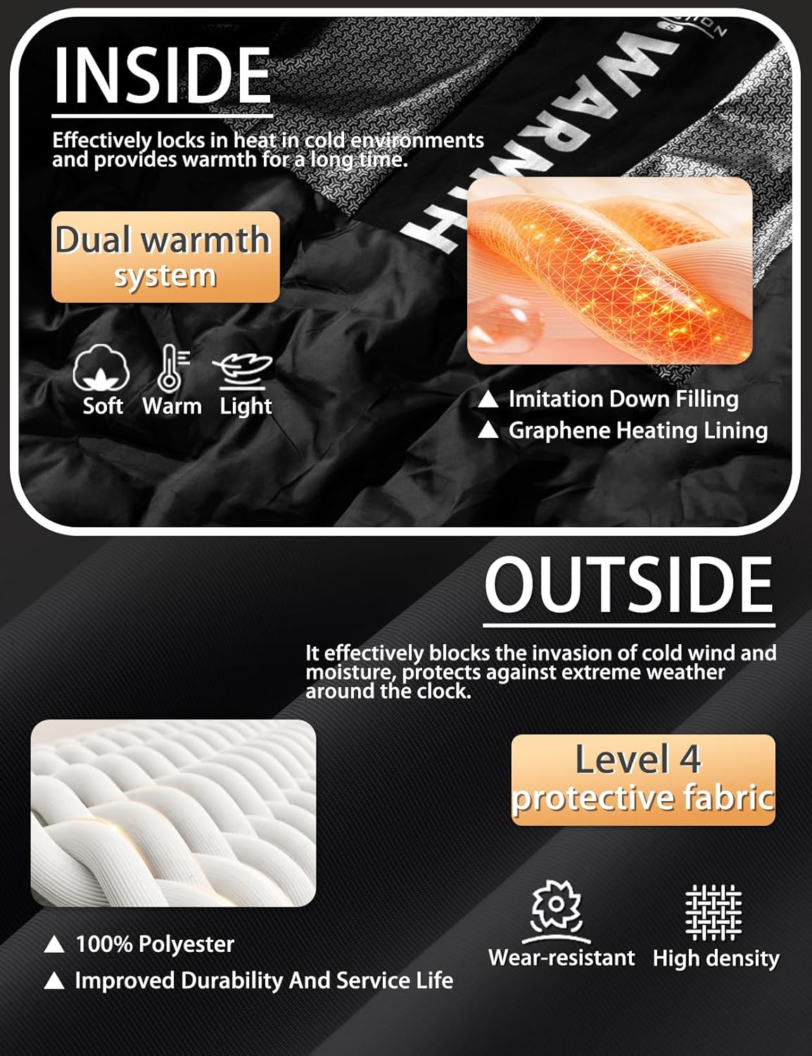 Women's Ski Jacket Waterproof Warm Winter Coat Hooded Windproof Snow Jacket for Hiking Snowboarding - Image 4