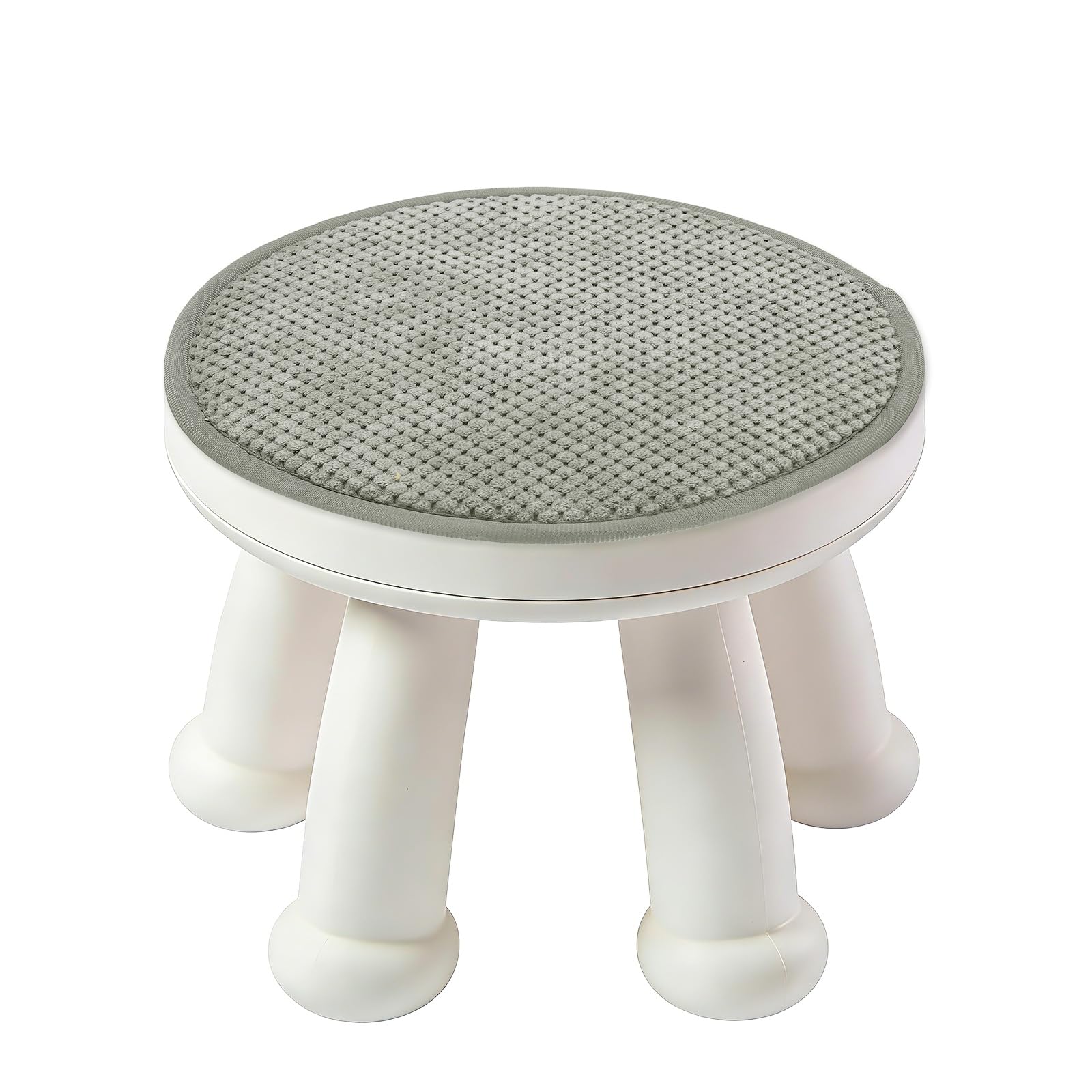 sourcing map Round Stool Cushion, 16 x 16 Inch Round Seat Pads with Elastic Straps, Anti-Slip Soft Round Pad Chair Seat Cushions for Dining Chairs Kitchen Bar High Stool, Light Gray
