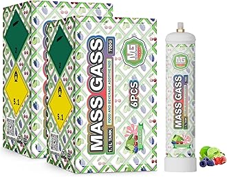 MassGass Whipped Cream Charger 700g, 1.1L×12 Tanks Whip Cream Charger Cylinder Food Grade Bomb Pop Flavor for Whipped Cream Dispenser(2 Cartons)