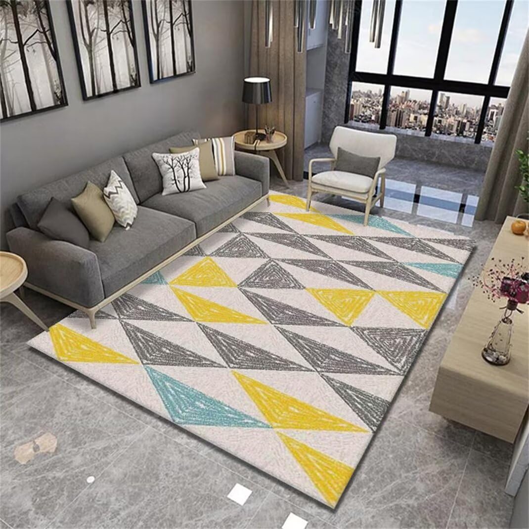 Tapis doux chambre au motif géométrique moderne 50x80cm de qualité supérieure