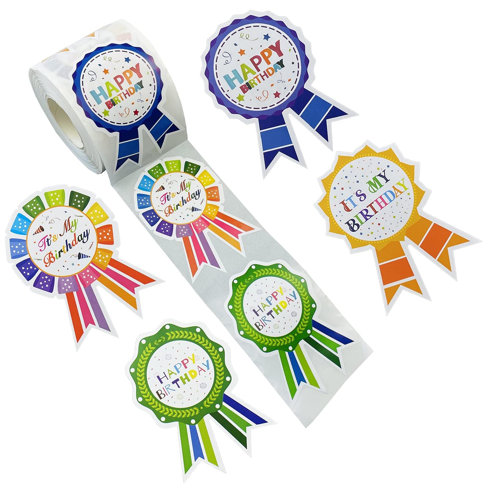 NALACAL300Pcs Happy Birthday Stickers - It's My Birthday Stickers, Badges for Kids, Students, Home, Classroom, Party Decoration, Gift Wrapping