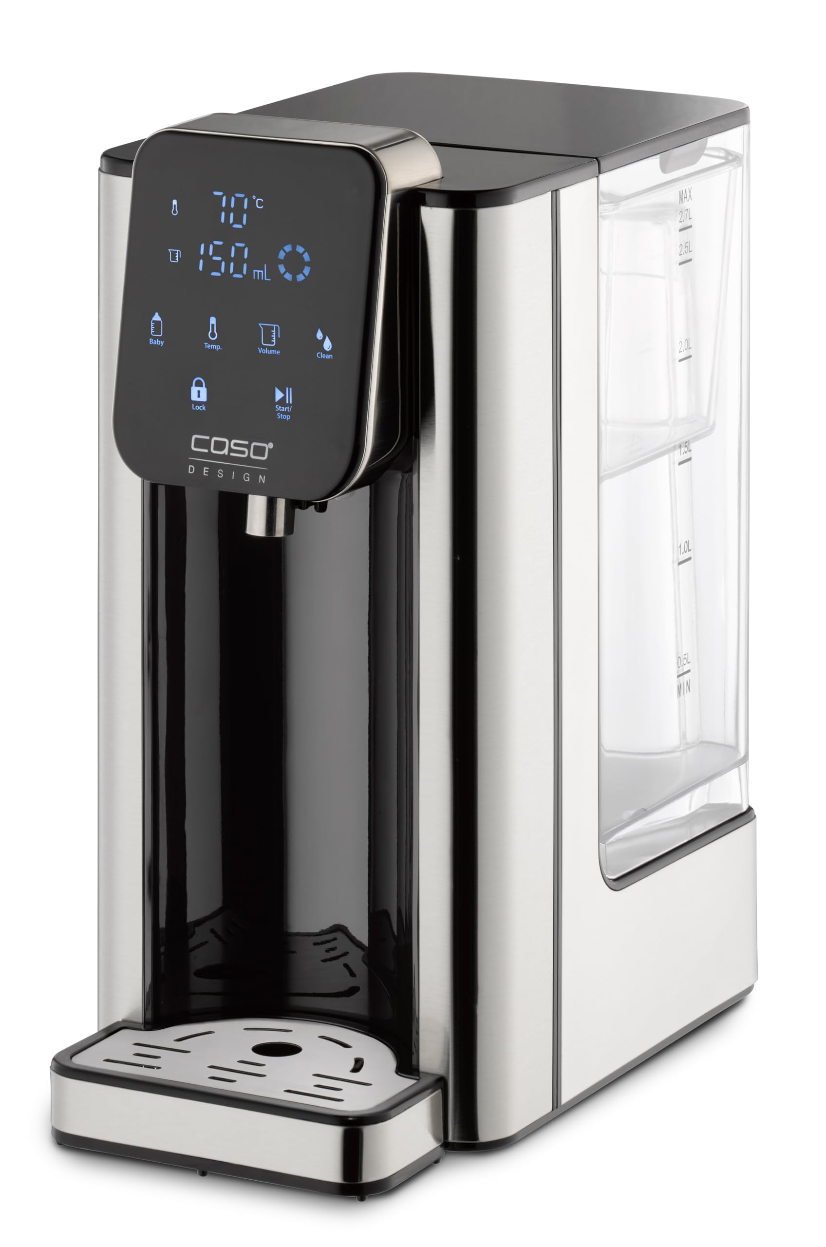 CASO HW 660 - Dispenser d’acqua calda da 2,7 L - acqua calda in pochi secondi, fino al 50% di risparmio energetico rispetto ai bollitori elettrici, 40-100°C, adatto per alimenti per neonati