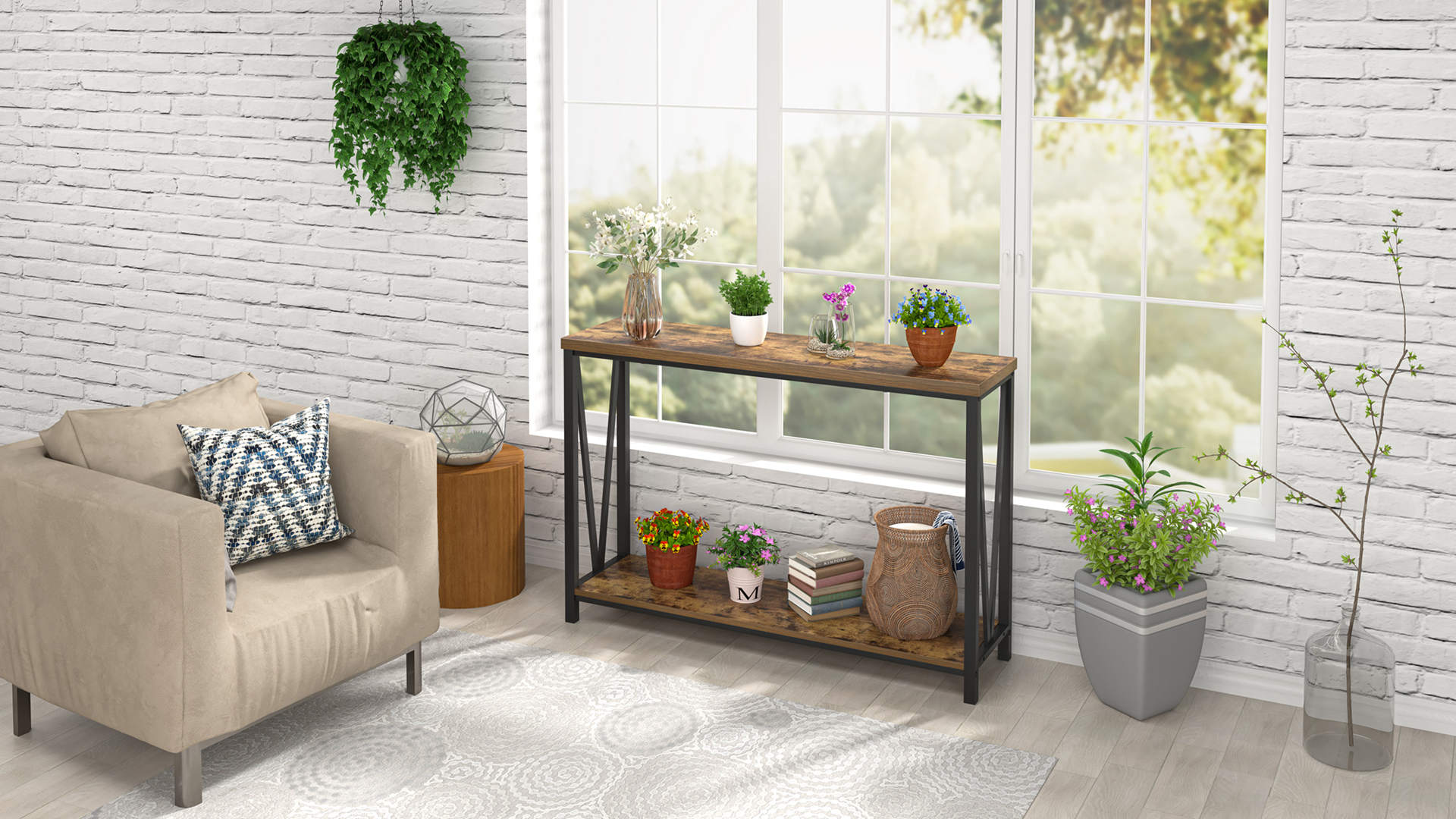 Amazon.com: EXCEFUR Entryway Table, Narrow Sofa Console