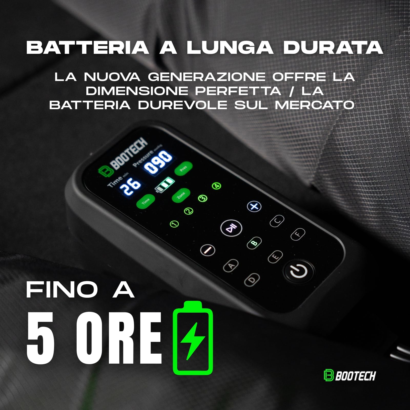 BOOTECH Pressoterapia Premium Ricaricabile Pantaloni per la casa, Massaggiatore per Gambe Stanche, Migliora la Circolazione, Recupero Muscolare Drenaggio Linfatico Cellulite Automia Batteria 5H