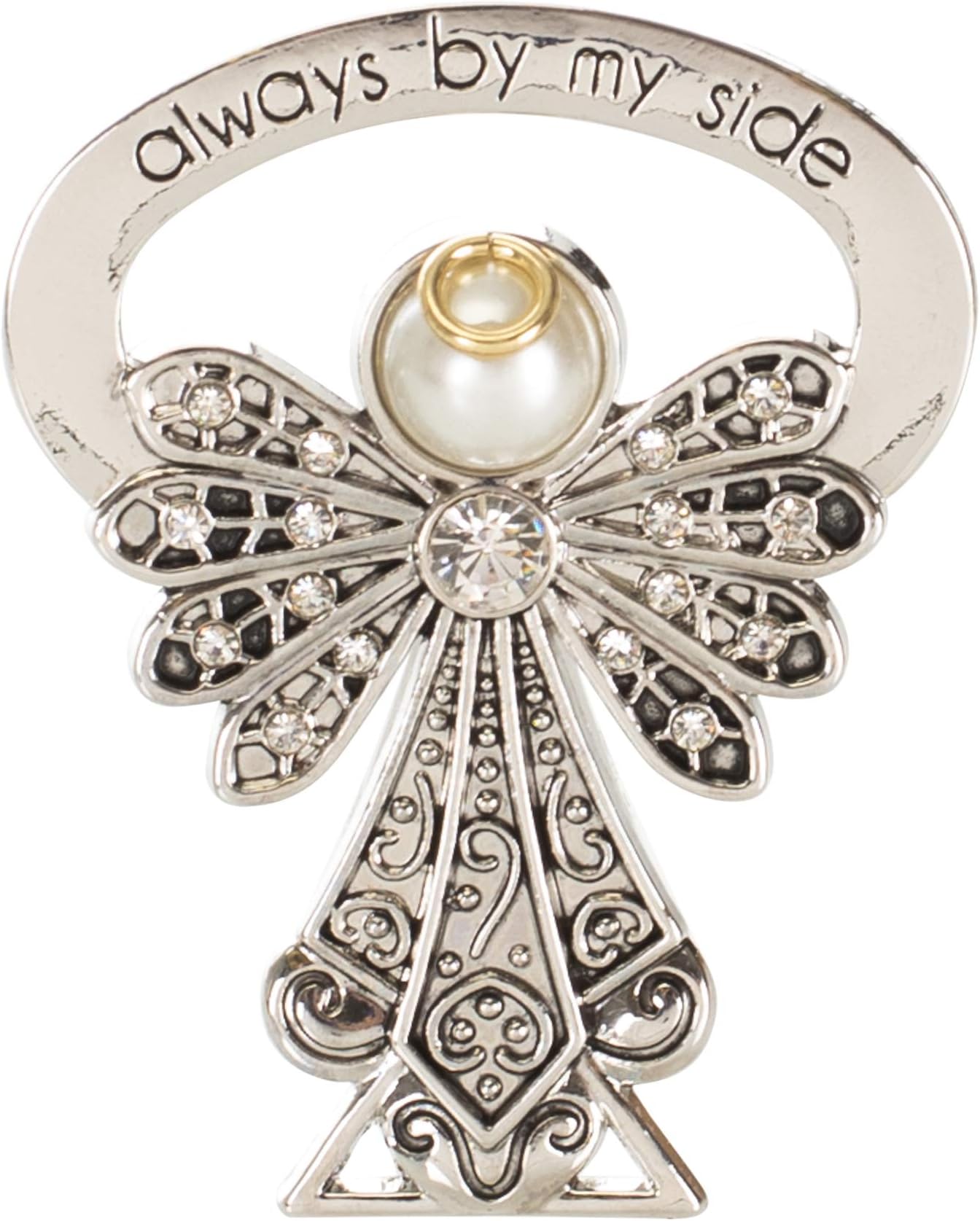 Roman, 2.5" RHD Bedside Angel-Crystal Crystal Wings Bedside CARDING