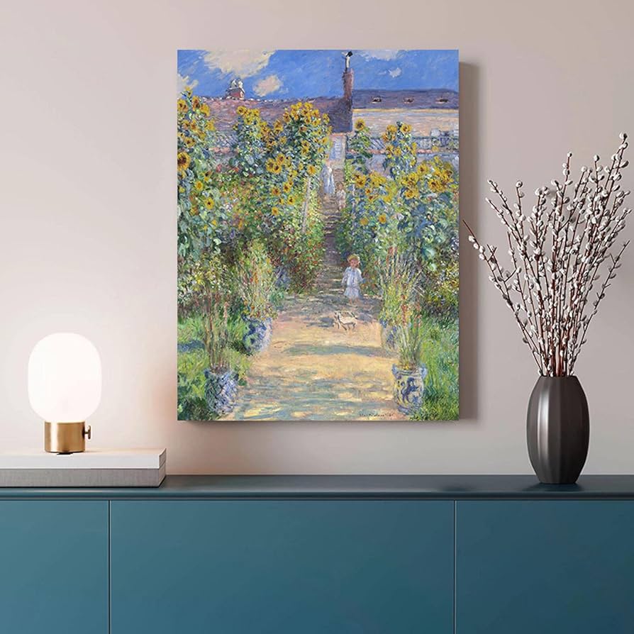キャンバス プリントアート クロード・モネ ひまわり 額付き 絵画 インテリア Amazon.co.jp: クロード・モネ作 ひまわりのブーケ 印象派 油絵
