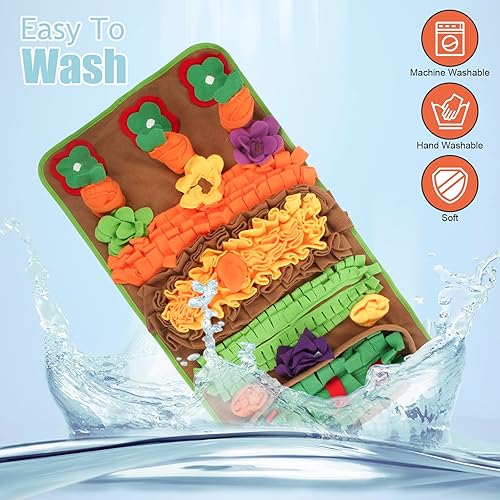 Miniatura 9 de Ameami Tapete de olfateo para perros de razas grandes, 32 x 20 pulgadas, lavable, duradera, para entrenamiento de alimentación lenta, juguete de