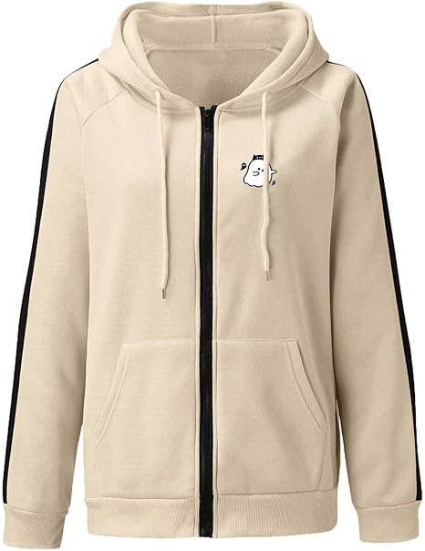 Damen Hoodie Oversize Mit Reißverschluss - Kapuzenpullover Für Herbst & Winter