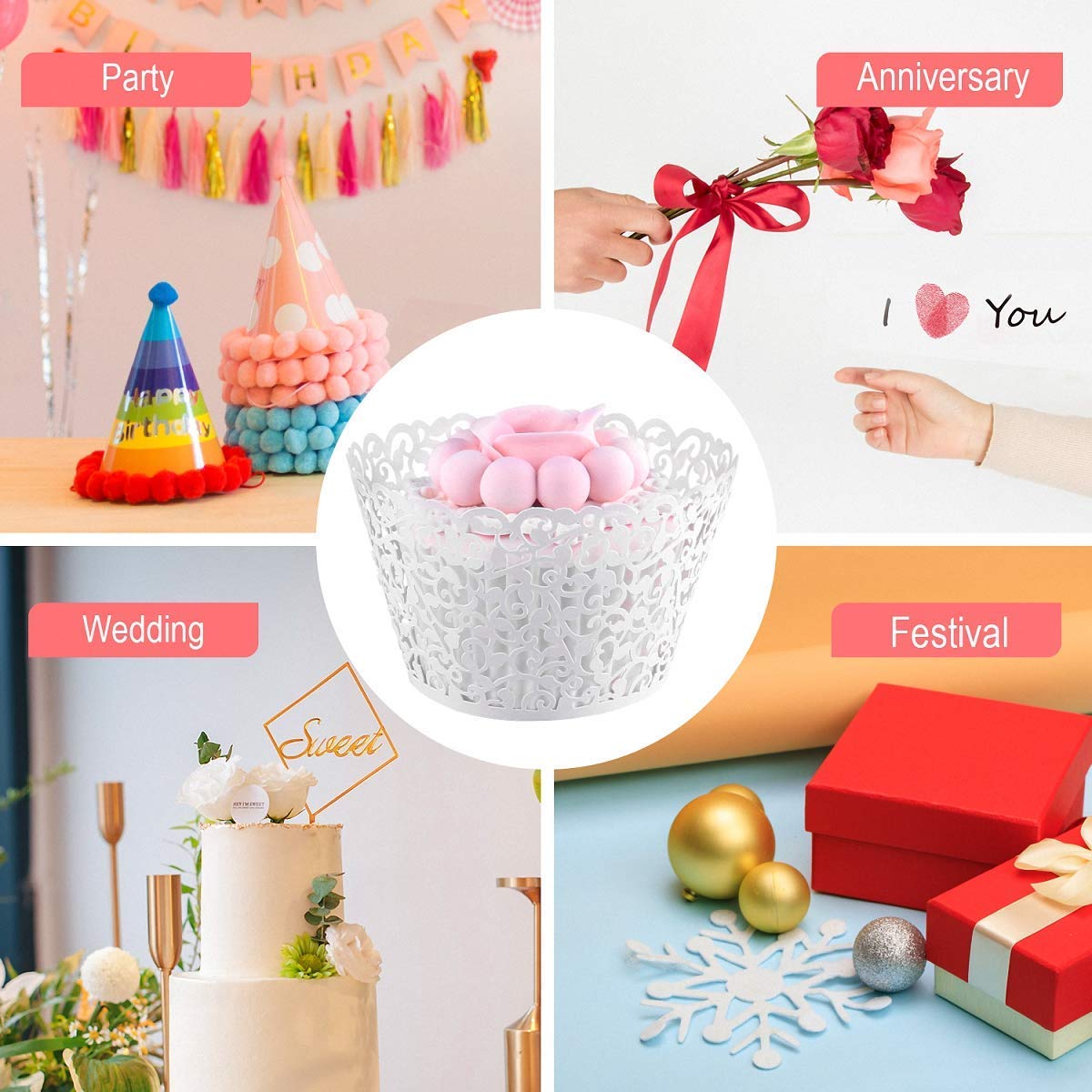 50er-Set Wolkenförmige Cupcake Toppers – Weiß, Aus Papier & Holz, 9 Cm Hoch – Für Hochzeit, Geburtstag & Co. 50er-Set Wolkenförmige Cupcake Toppers – Weiß, Aus Papier & Holz, 9 Cm Hoch – Für Hochzeit, Geburtstag & Co.