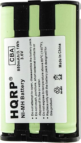 Miniatura 2 de HQRP Paquete de 2 baterías de teléfono compatibles con Panasonic HHR-P104 HHR-P104A KX-TG5230 KX-TG5240 KX-TG5243 KX-TG5428 KX-TG5480 KX-TG5561