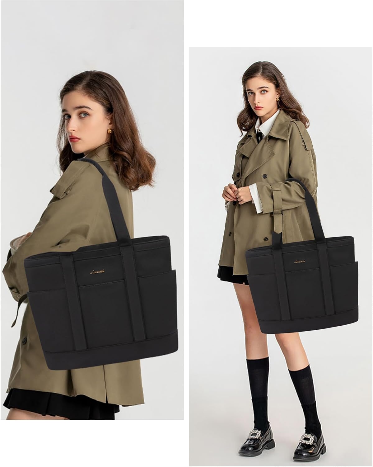 LOVEVOOK Tote Bag for Women - Lightweight Work Bag with 15.6 Inch Laptop Space - Image 2