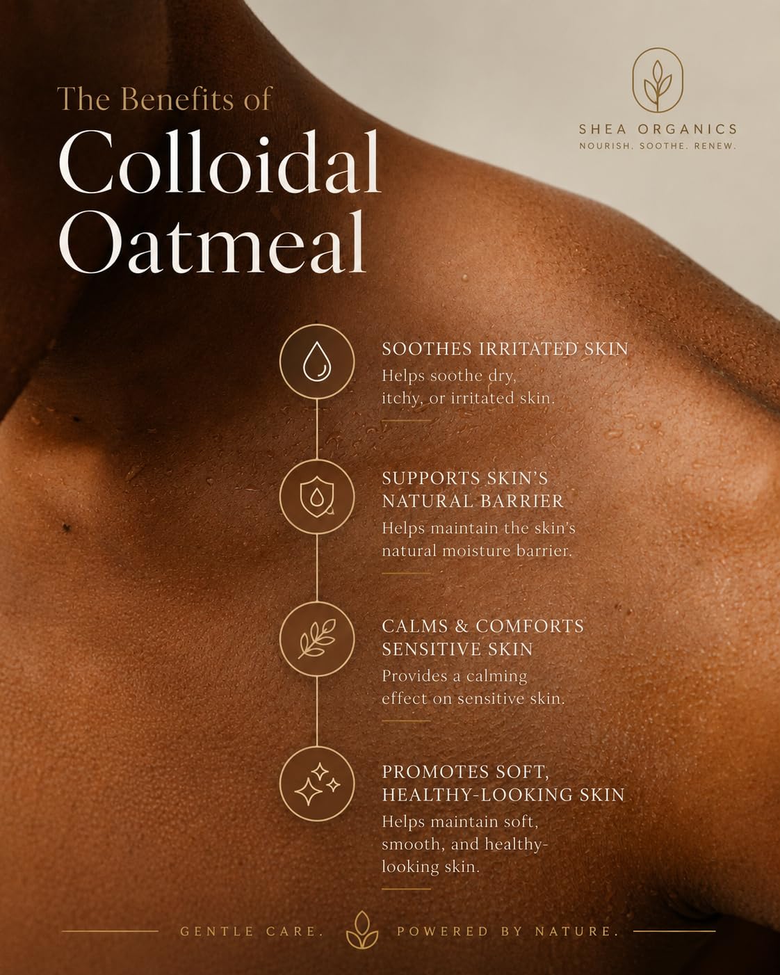 Shea Organics Colloidal Oatmeal Powder – Pure Natural Oat Bath & DIY Skincare