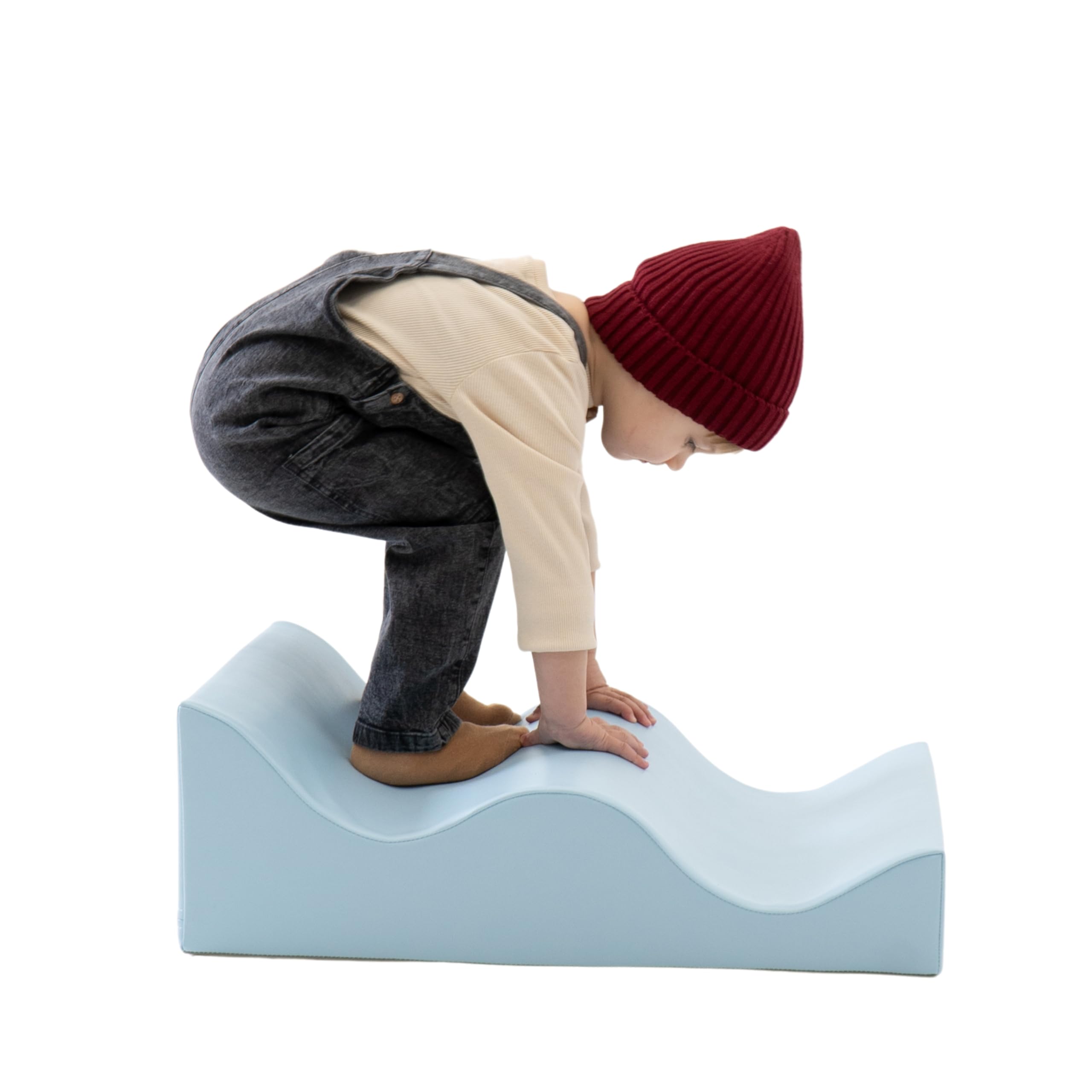 IGLU Soft Play Shape Mini Step Bloc de Mousse ondulée pour Le développement de Ramper et d'escalader pour bébés et Tout-Petits jusqu'à 3 Ans (Wawe)
