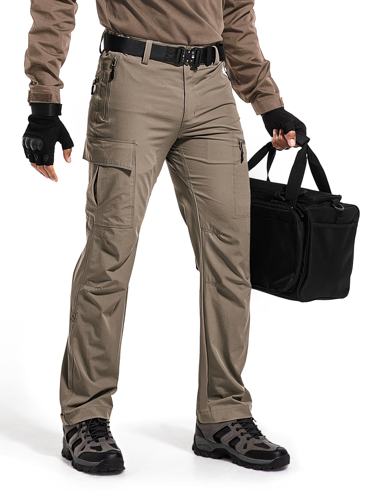 Wespornow Pantaloni da Escursionismo-Pantaloni da Esterno per Uomo-Impermeabili-Traspiranti-Estivi-Tattici Elasticizzati Pantaloni Funzionali Larghi con 5 Tasche