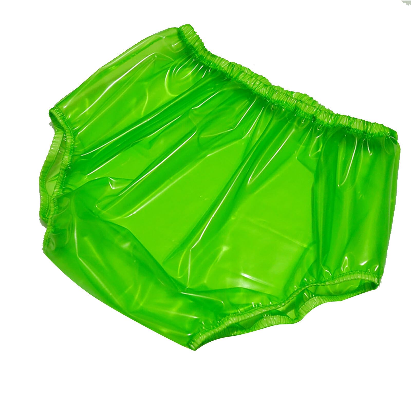 TAPIVA Adult Incontinence PVC Diaper Covers, Loose Transparent Super Soft Incontinence Diaper Pants, PVC Drift Waterproof Pants Large Size Briefs, Soft Surface, Unisex, Green