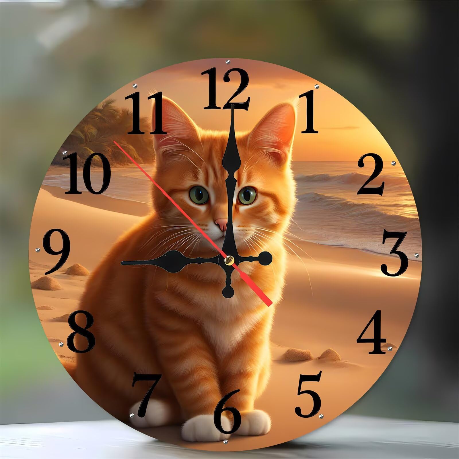 Horloge murale silencieuse sans tic-tac 35cm pour dormir sans bruit
