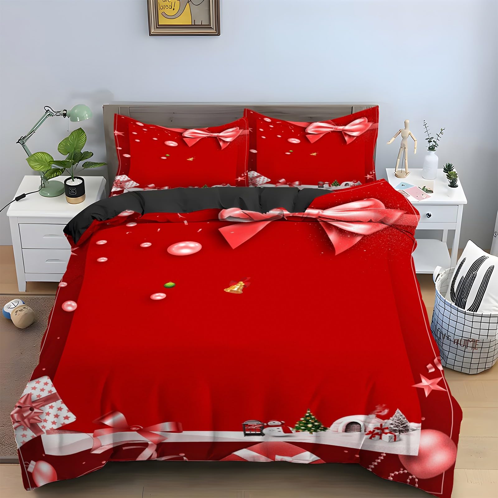 Housse de couette 200x200 nœud papillon, le cadeau parfait pour le Nouvel An