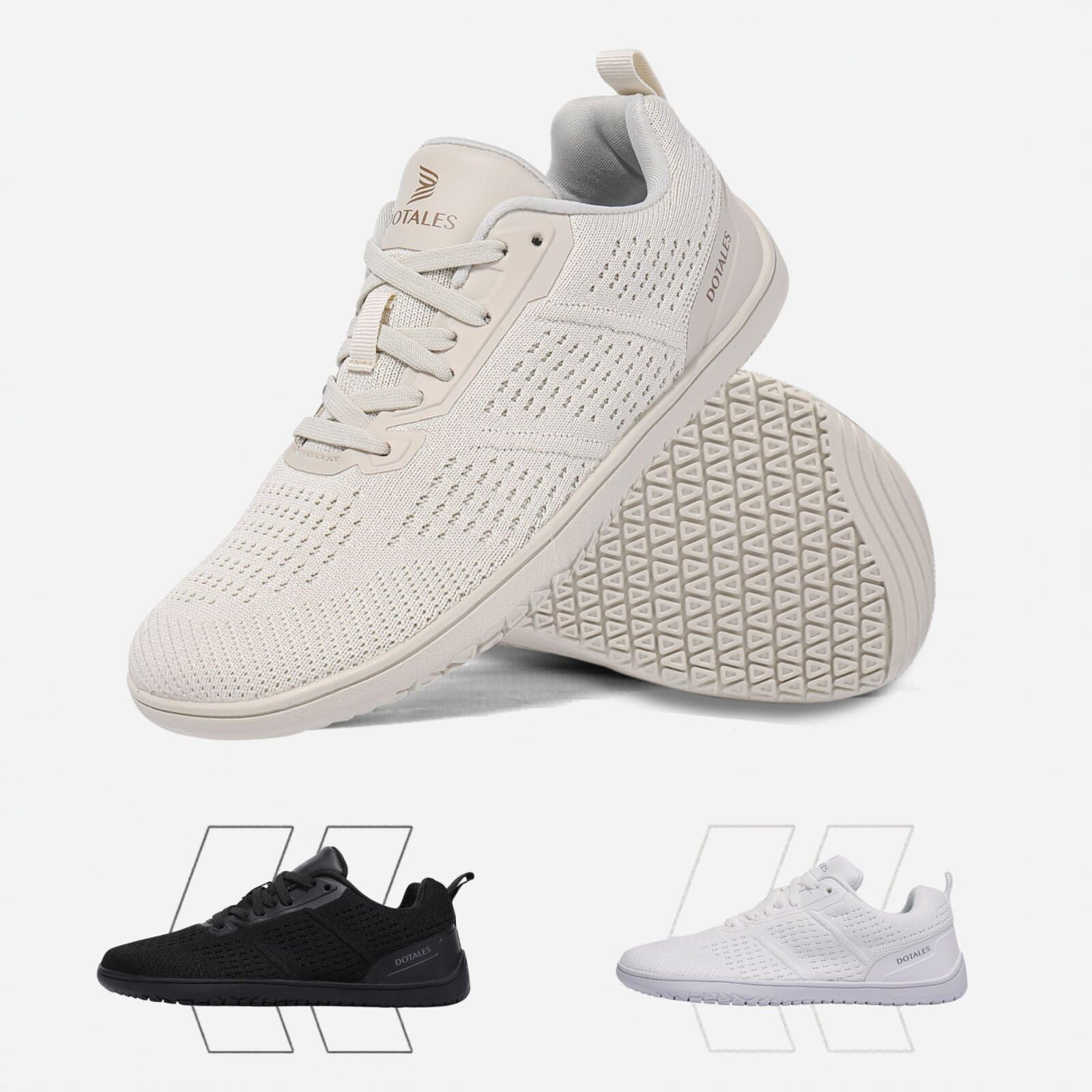 Barfußschuhe Damen & Herren Barfuß Sneaker- Minimalistische Zehenschuhe für Fitness, Wandern & Outdoor | Atmungsaktive Knit Sneaker