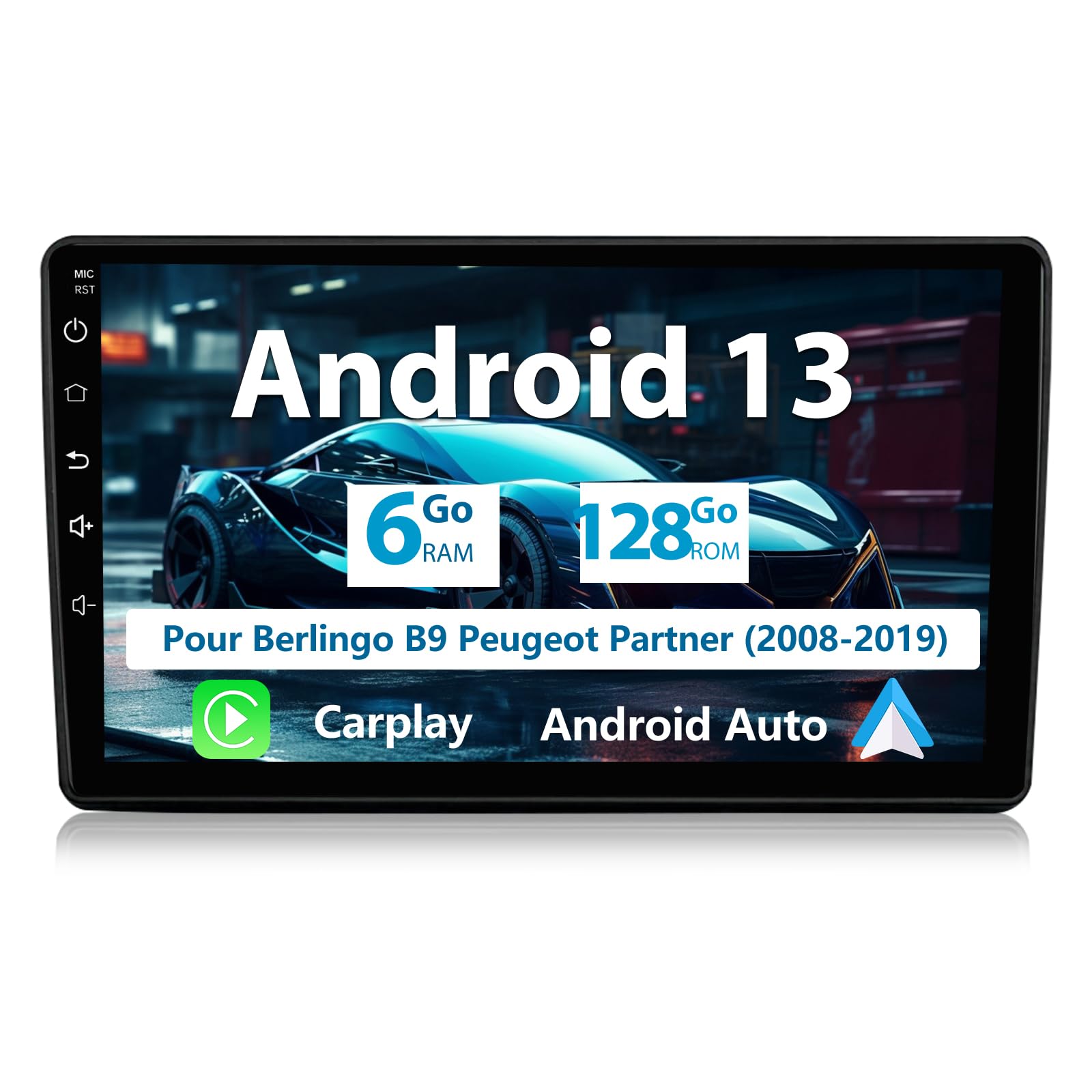 AWESAFE Autoradio Android 13 Pour Citroen C2 C3 (2001-2010) 1Go+32Go