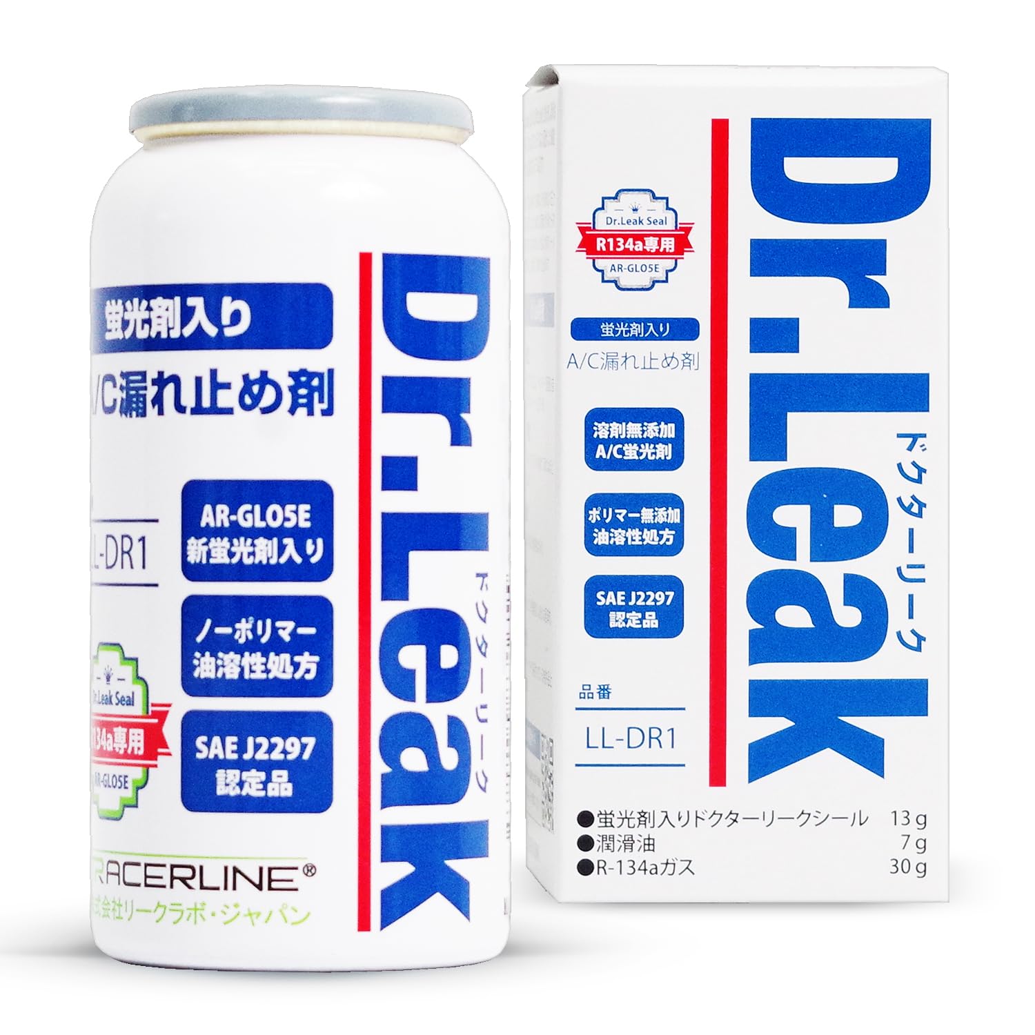 Dr.Leak ドクターリーク カーエアコン A/C 漏れ止め剤 134a 蛍光剤 円滑油入り ノーポリマー 50g LL-DR1 - 1