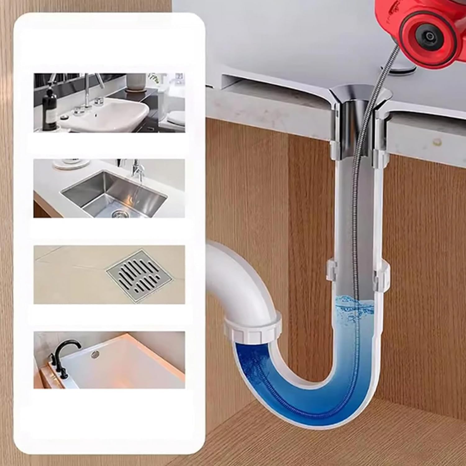 Electric Pipe Unclogger Professional Sewer Toilet Clogged Cleaning Tool Portable 3/4