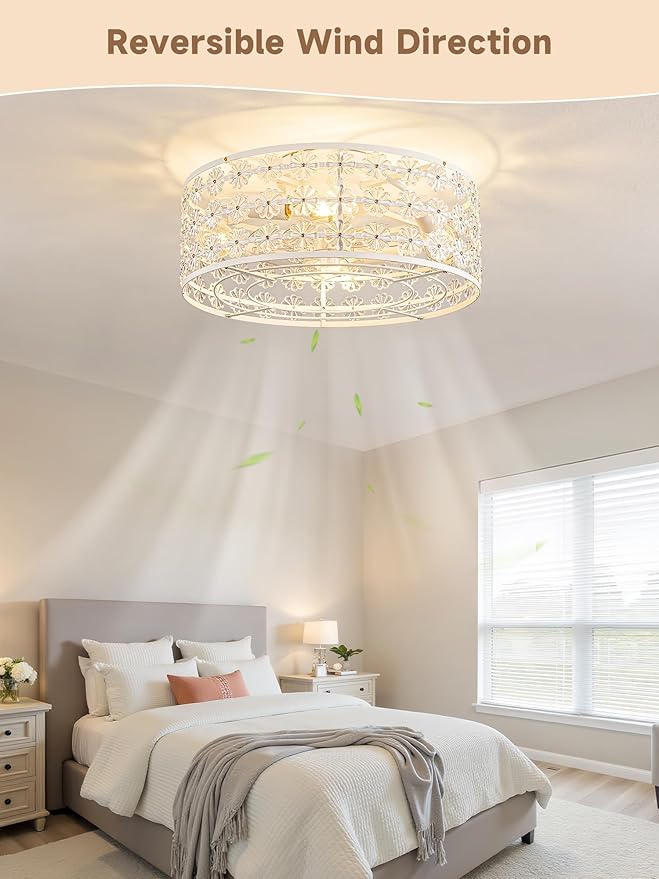 Ventilador de Techo con Luz y Control Remoto, 6 Velocidades, miniatura 8