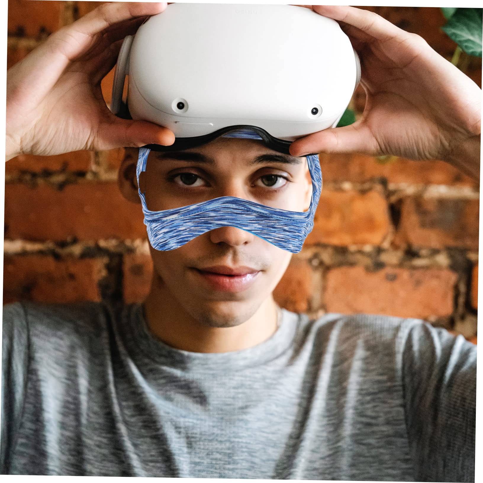 5pezzi Vr Eye Mask Cover Traspirante e Assorbente Per Headset Vr Regolabili Design Per Lunghe Sessioni