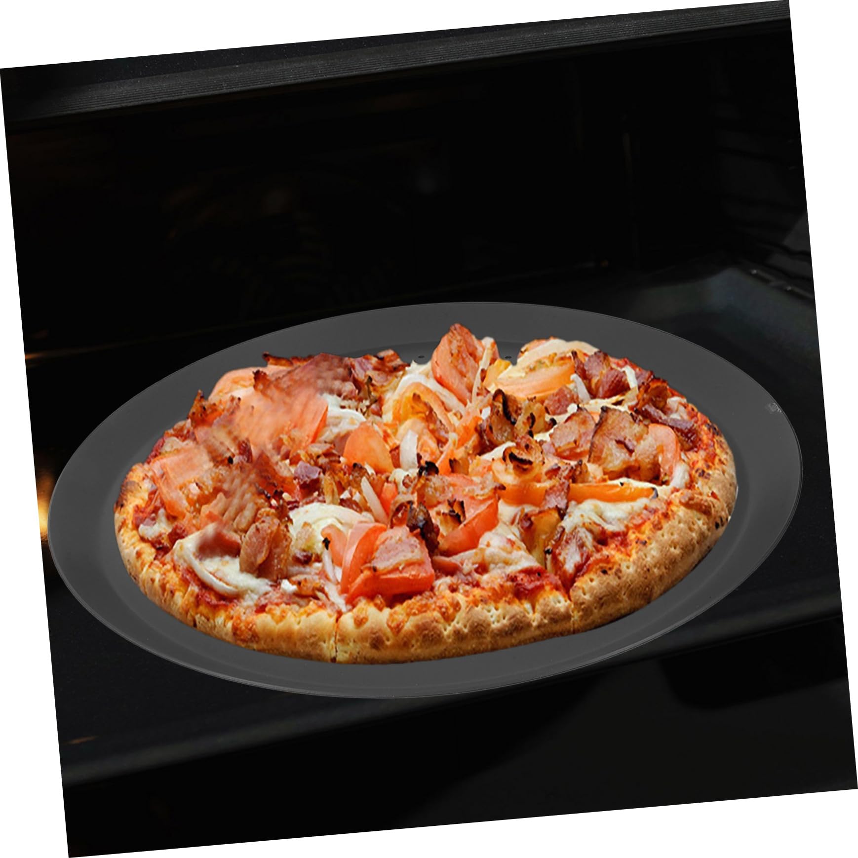 Zerodeko Teglie Forate per Pizza Teglia Rotonda per Pizza in Lega di Alluminio Rivestimento Antiaderente come Accessorio da Forno per Uso Domestico