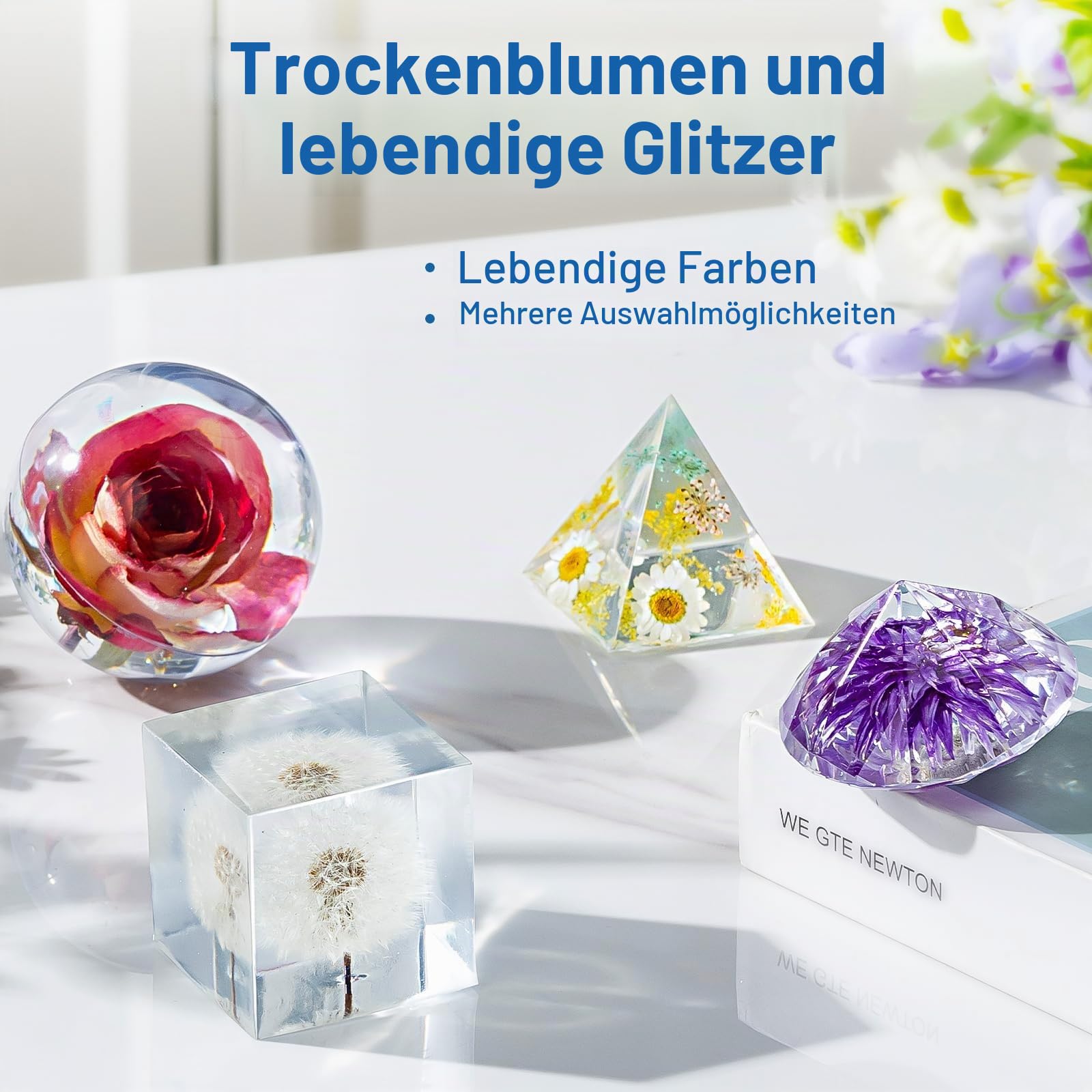 LET'S RESIN UV Resin Set mit UV Lampe + Epoxidharz Set Anfänger