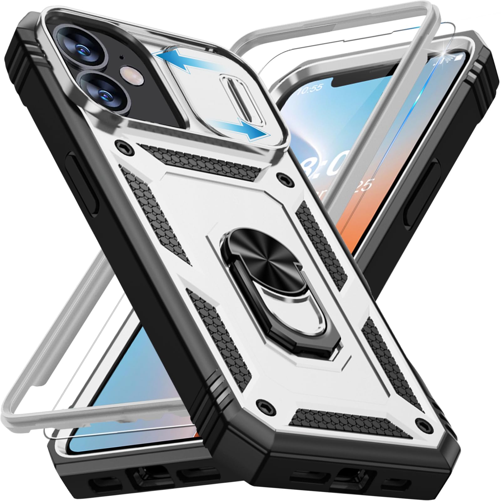 Giyer Handyhülle für iPhone 14 Pro Max Hülle mit Schutzfolie