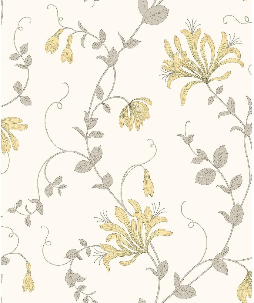 Wallpaper Warehouse Crown Wallcoverings Amelie Wallpaper Yellow M1302 Full Roll
